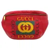 GUCCI GUCCI BELT BAG RED LEATHER CLUTCH BAG (PRE-OWNED)
