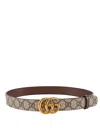 Gucci Gg Marmont Reversible Belt In Beige