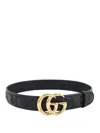 Gucci Gg Marmont Embellished Leather Belt In Black