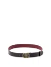 Gucci Black Gg Interlocking Buckle Belt Women In Black