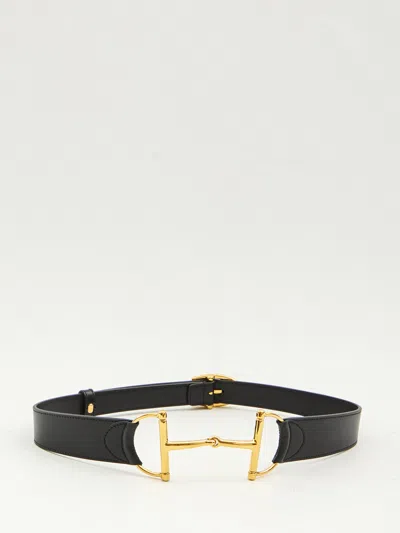 Gucci Belt In Leather With Clamp In Black
