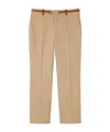 Gucci Beige Drill Cotton Pants With Bit Detail Women In Nude