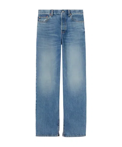Gucci Belt-loop Jeans In Blue