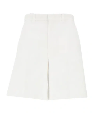 Gucci Belt Loop Shorts In White
