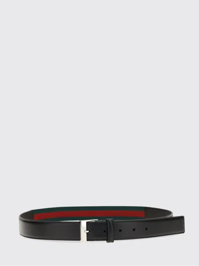 Gucci Black Solid Buckle Belt
