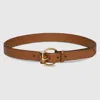 Gucci Belt With Bamboo Detail Buckle In Brown