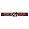 Gucci Belt With Double G In Brown