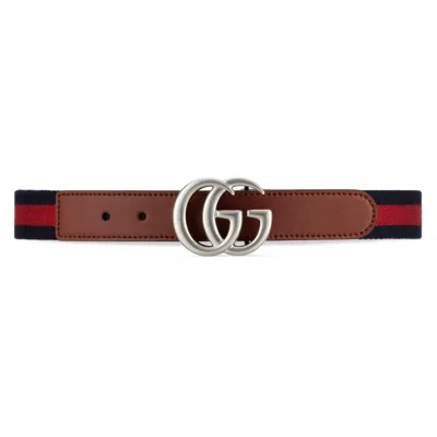 Gucci Kids' Belt With Double G In Brown