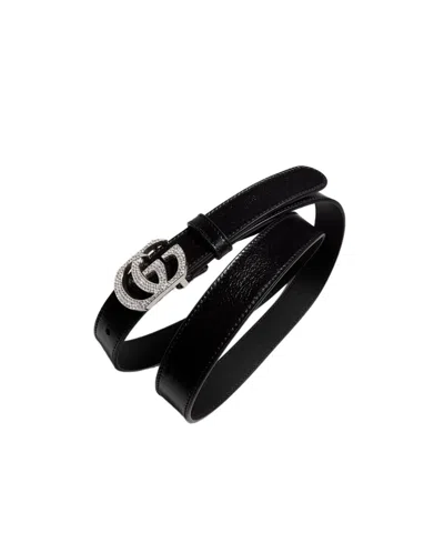 Gucci Belt With Double G Buckle In Black