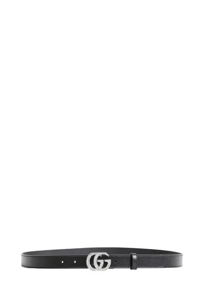 Gucci Belt With Double G Buckle In Black