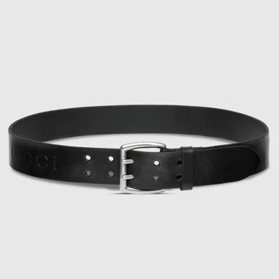 Gucci Belt With Double Prong In Black
