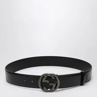 Gucci Belt With Gg Black Buckle Men