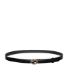 Gucci Belt With Interlocking G Buckle In Black