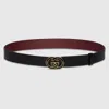 Gucci Belt With Interlocking G Buckle In Black