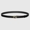 Gucci Belt With Interlocking G Buckle In Black