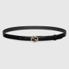 Gucci Belt With Interlocking G Buckle In Black