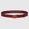 Gucci Belt With Interlocking G Buckle In Brown