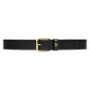 Gucci Belt With Square Buckle And Interlocking G In Black