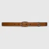 Gucci Belt With Oval Buckle In Brown