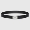 Gucci Belt With Rectangular Buckle In Black
