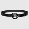 Gucci Belt With Round Bamboo Buckle In Black