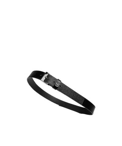 Gucci Belt With Square Buckle In Black
