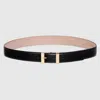 Gucci Belt With Squared Buckle In Pattern