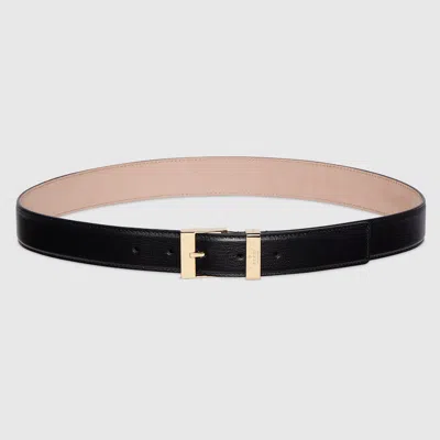Gucci Belt With Squared Buckle In Pattern