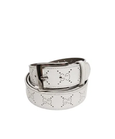 Gucci Belt With Squared Buckle In Pink