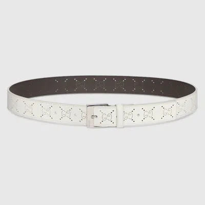 Gucci Belt With Squared Buckle In Green