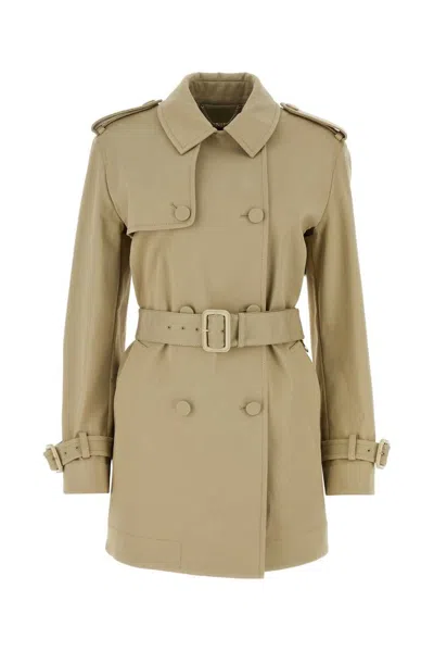 Gucci Belted Button In Beige