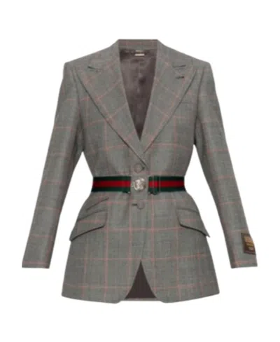 GUCCI GUCCI CHECKED TAILORED JACKET
