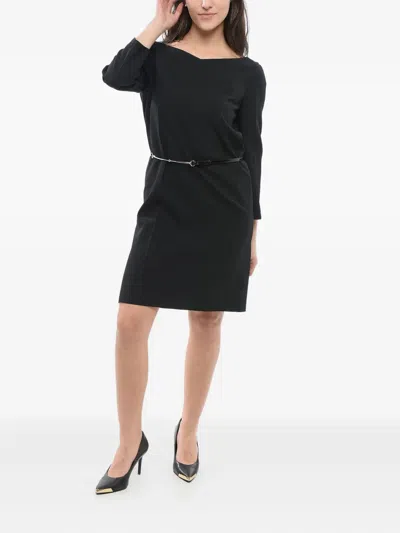 Gucci Mini Abito In Crepe Nero Donna In Black