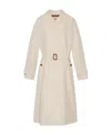 Gucci Belted Gabardine Trench Coat In Nude