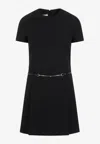 Gucci Cady Crepe Wool Silk Dress In Black