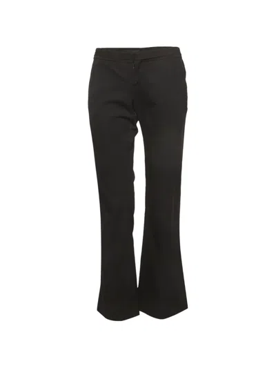 Pre-owned Gucci Belted Twill Trousers In Black