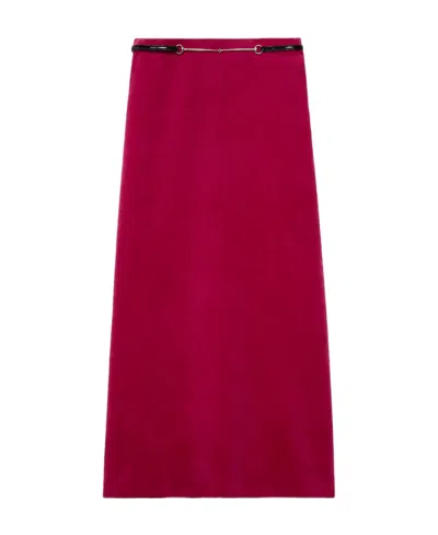GUCCI GUCCI HORSEBIT BELT VELVET SKIRT