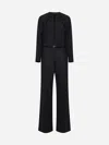 Gucci Wool-blend Jumpsuit In Black
