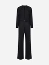 Gucci Viscose Jumpsuit With Belt In Black