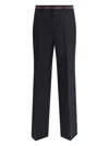 Gucci Selvedge Detail Wool Pants In Blue