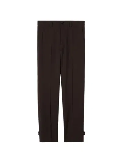 Gucci Belt-loops Pressed-creases Trousers In Brown
