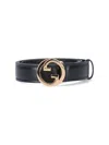 Gucci Womens Black Blondie Logo-buckle Leather Belt