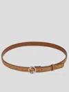 Gucci Suede Belt With All-over Gg Motif