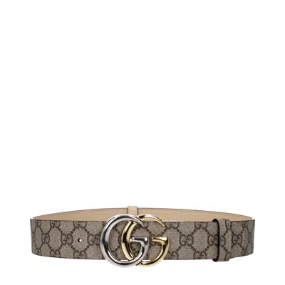 Gucci Belts Women Fabric Beige/light Cream In Brown
