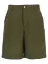 Gucci Green Gg Canvas Bermuda Shorts In Green
