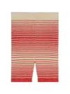 Gucci Striped Rib-knit Leggings In Red