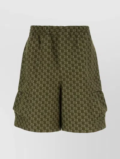 Gucci Bermuda Shorts Featuring All-over Pattern In Multi