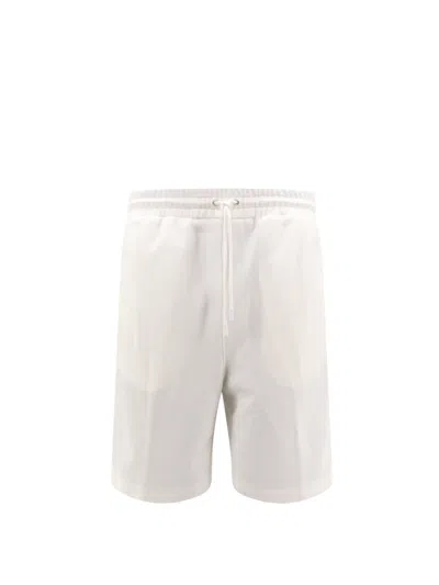 Gucci Logo Embroidered Drawstring Shorts In White
