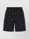 Gucci Bermuda Shorts With Elastic Waistband And Pockets In Black