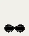 Gucci Beveled Acetate Round Sunglasses